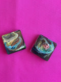 Black Swirl Resin Magnet
