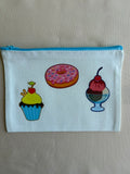 Blue Dessert Canvas Pencil Bag