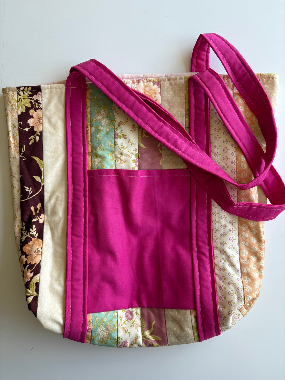 Garden Floral Quilted Tote Bag