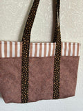 Brown Fabric Book Bag