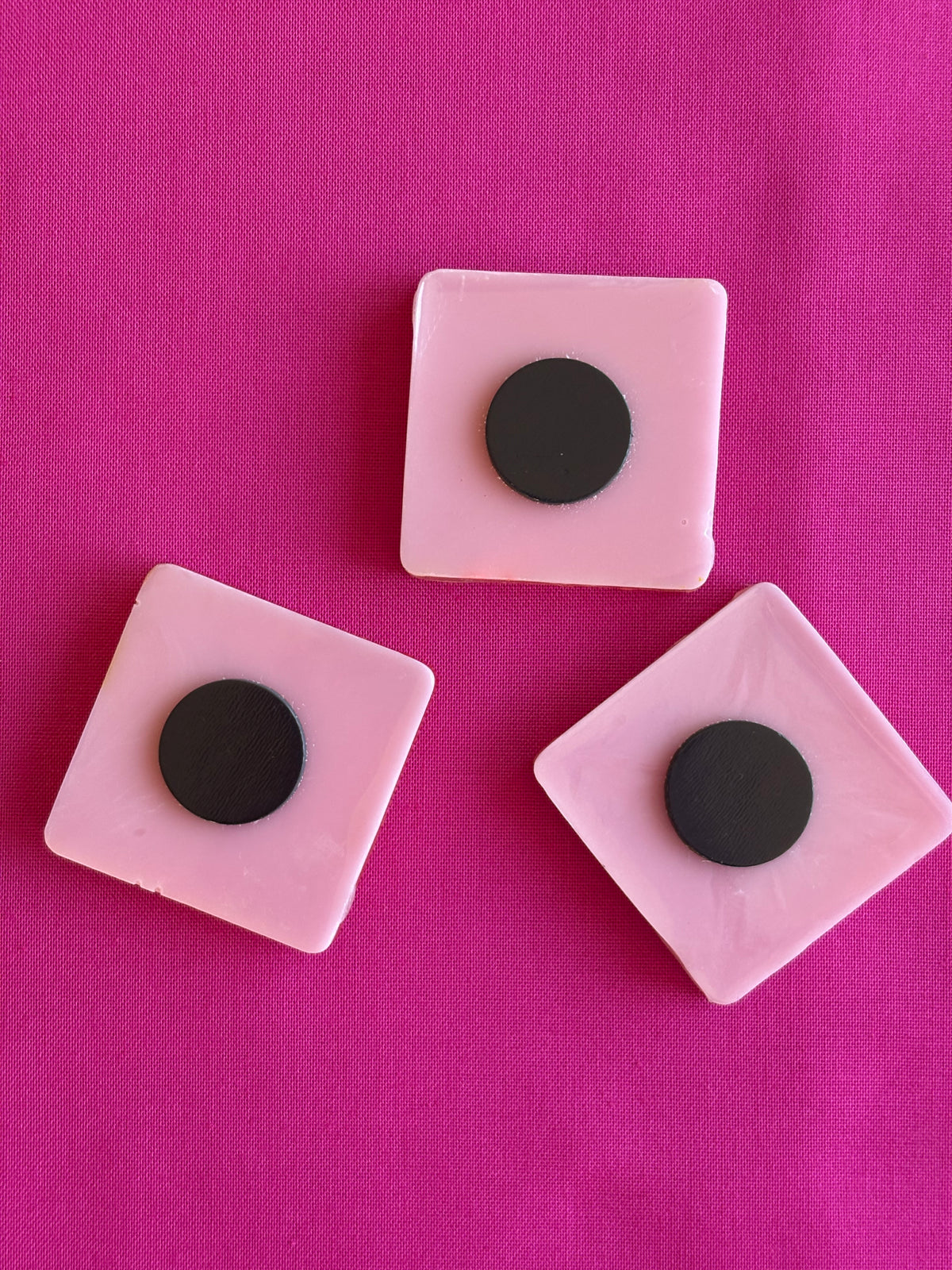 Pink Orange Swirl Resin Magnet