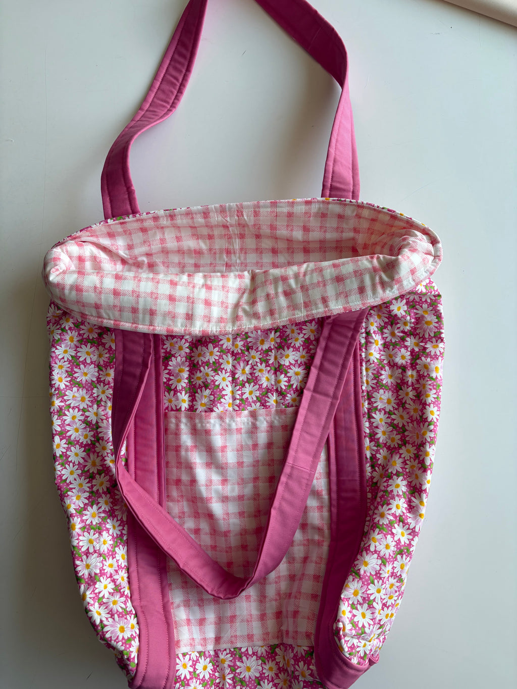 Pink Picnic Quilted Tote Bag