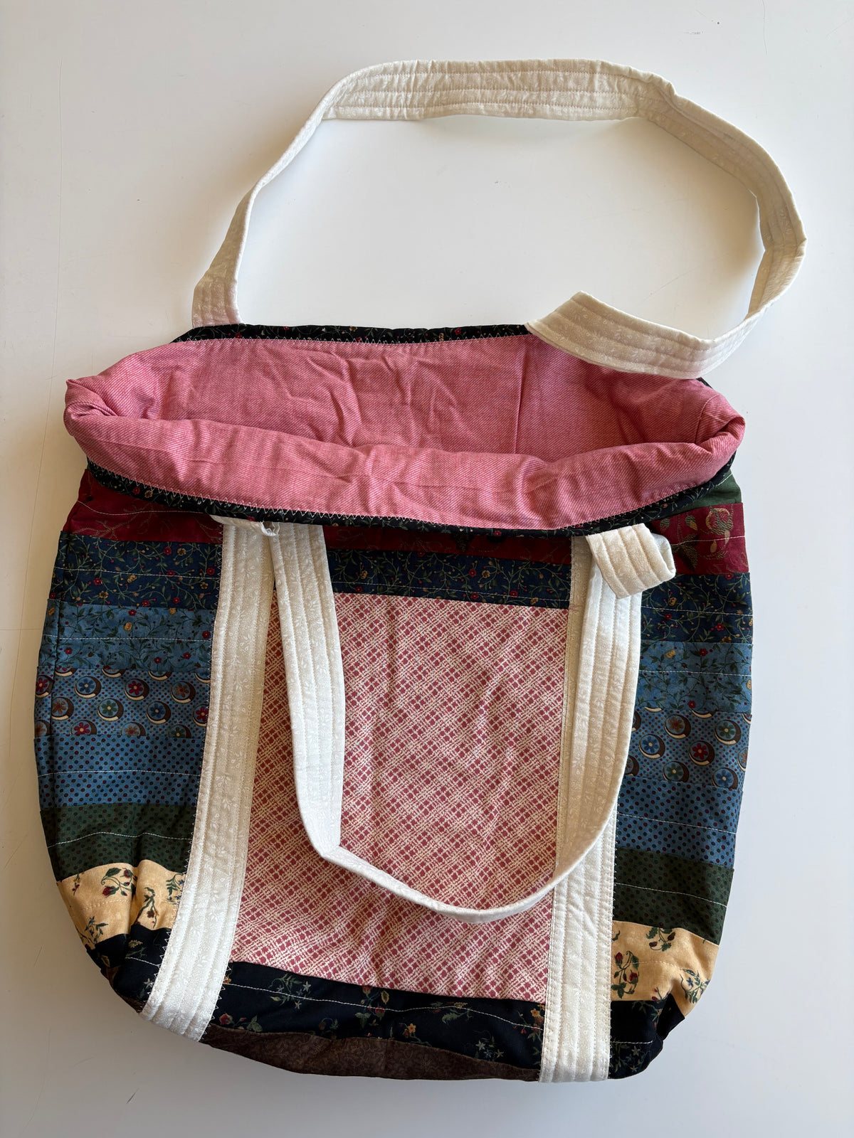 Red Quilted Tote Bag