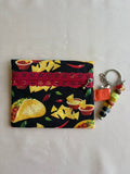 Taco Tuesday Red Keychain Wallet