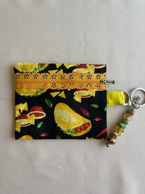 Taco Tuesday Yellow Keychain Wallet