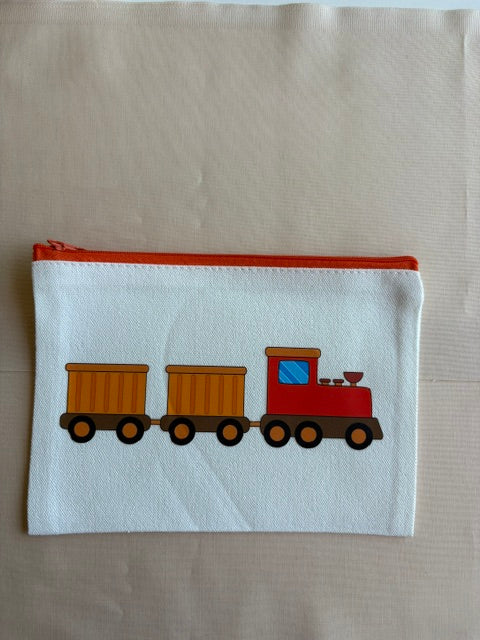 Train Canvas Pencil Bag