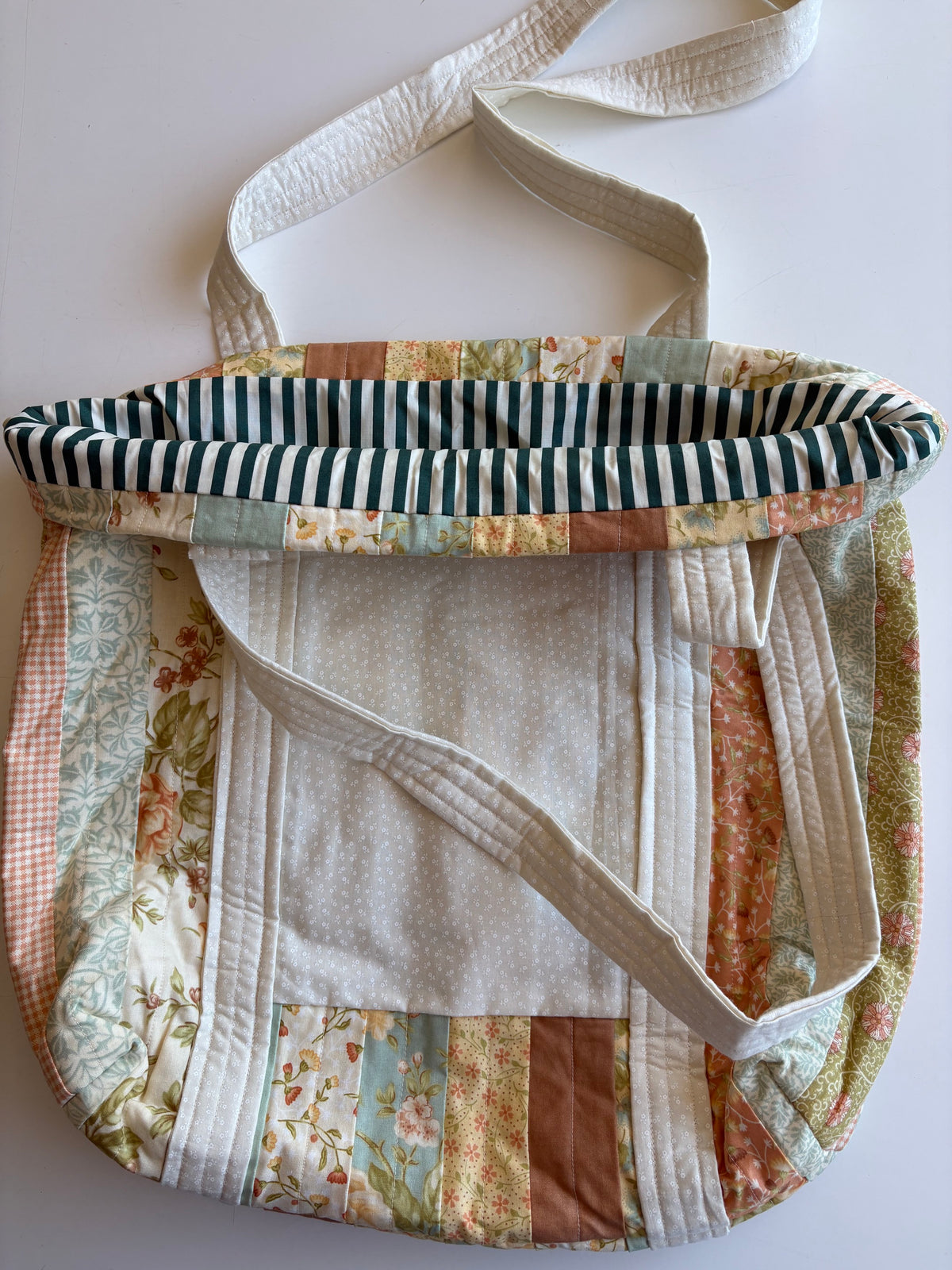 Vintage Cottage Quilted Tote Bag