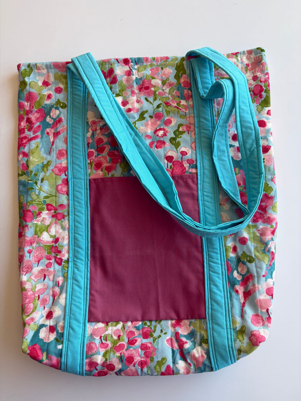 Watercolor Quilted Tote Bag