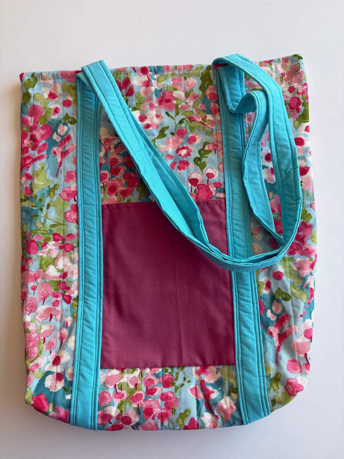 Watercolor Quilted Tote Bag